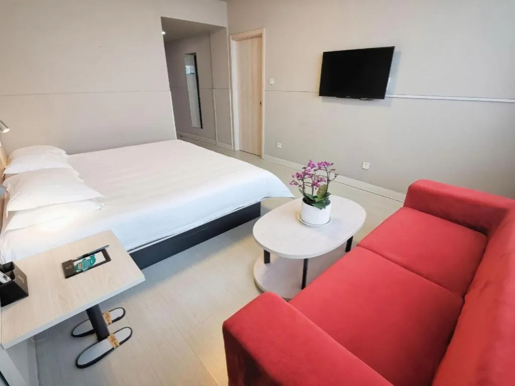 Bed in Jinjiang Inn Xuzhou Peixian Hancheng Road