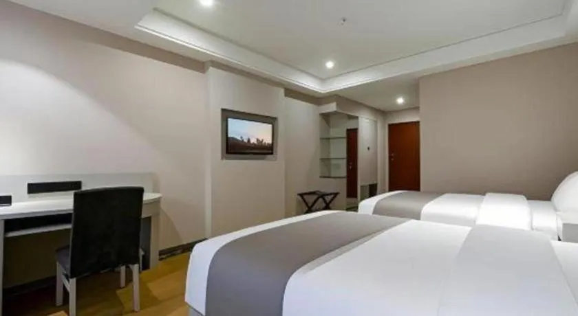 Bed in GreenTree Inn Fuyang Yijing International North Business