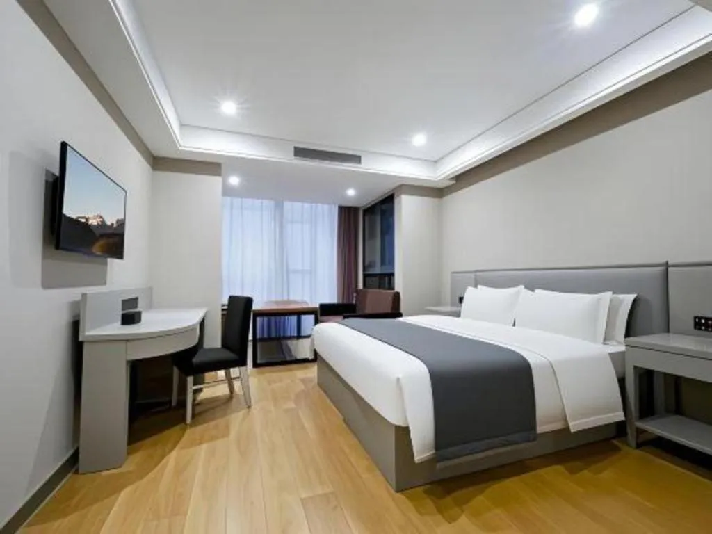 Bed in GreenTree Inn Fuyang Yijing International North Business