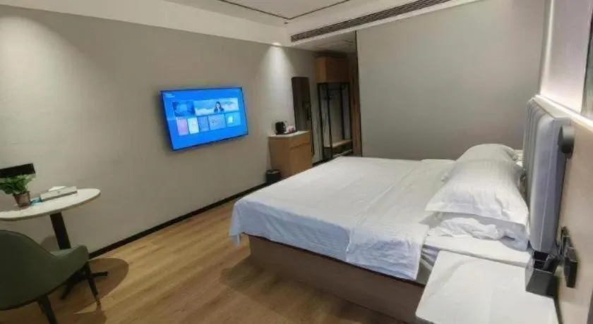 Bed in GreenTree Inn Puyang Fan County People Avenue Banqiao Road Hotel
