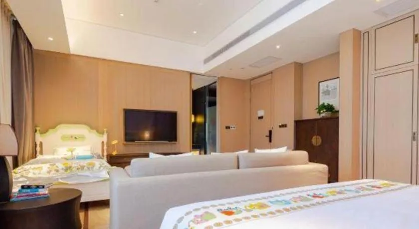 Bed in Jolie Vue Boutique Hotel Sanjiang