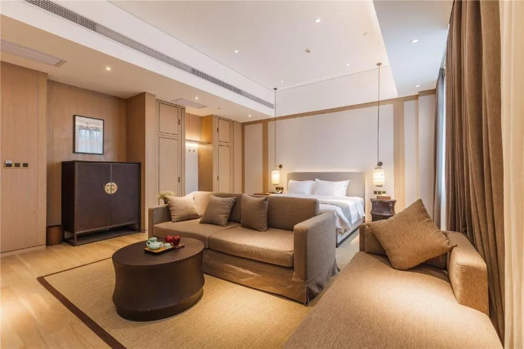 Bed in Jolie Vue Boutique Hotel Sanjiang