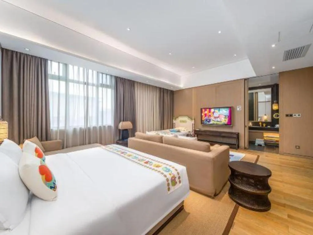 Bed in Jolie Vue Boutique Hotel Sanjiang