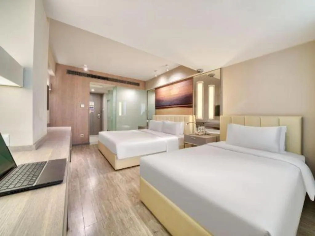 Bed in Jinjiang Metropolo Hotel - Hangzhou Xiasha