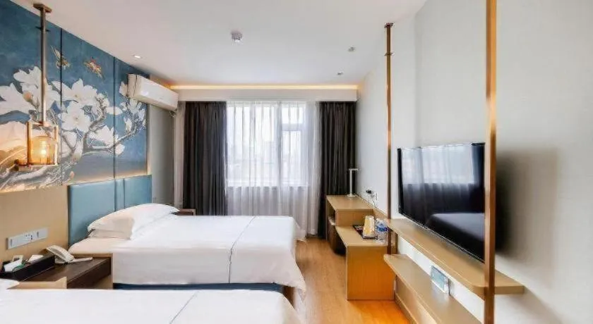 Bed in Jinjiang Inn Zibo People's Park Liuquan Road