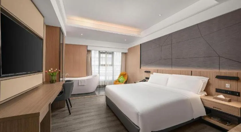 Bed in ibis Styles Dongguan Chang-an Wanda Plaza Hotel