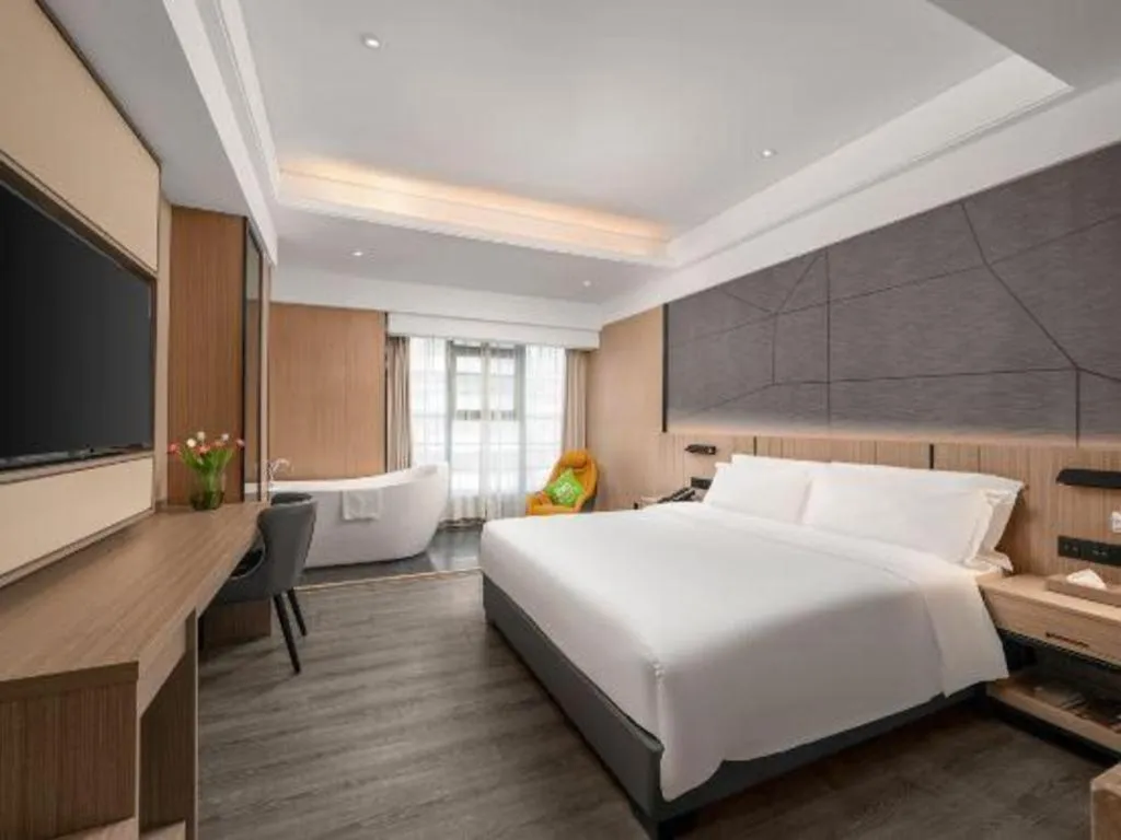 Bed in ibis Styles Dongguan Chang-an Wanda Plaza Hotel