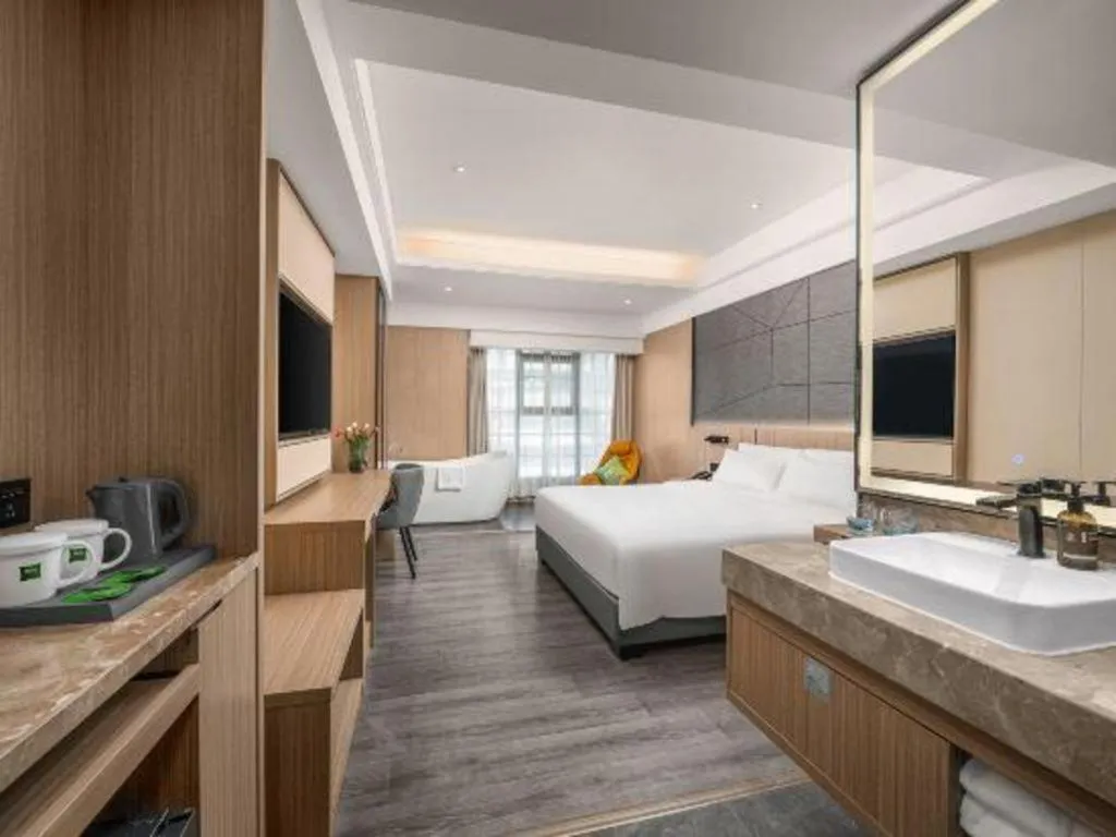 Bed in ibis Styles Dongguan Chang-an Wanda Plaza Hotel