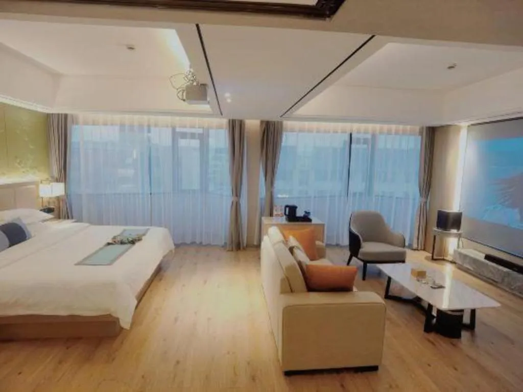 Bed in GreenTree Eastern Dali Railway Station Hotel