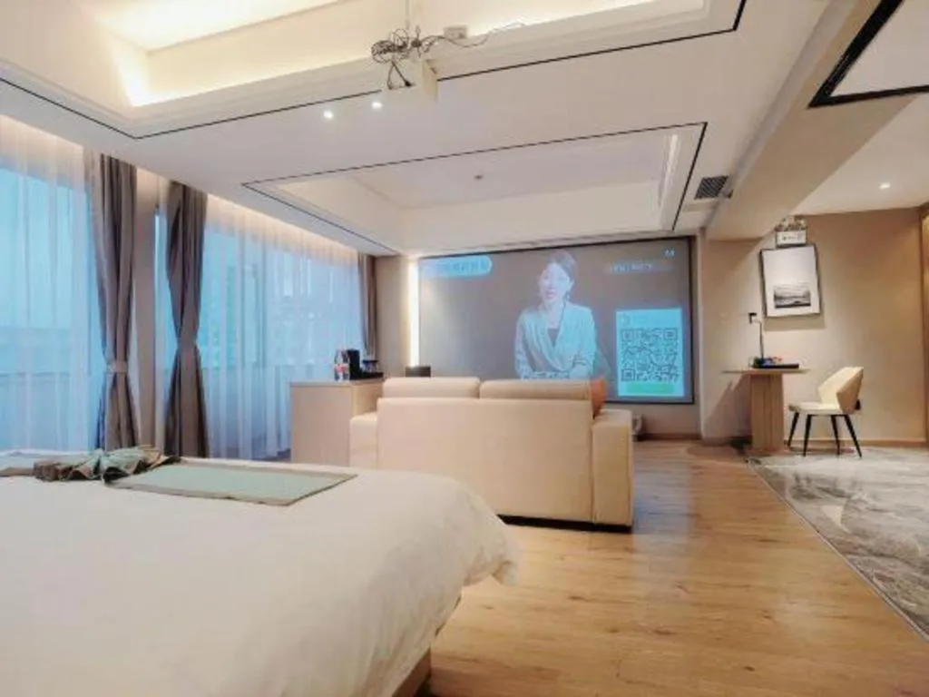 Bed in GreenTree Eastern Dali Railway Station Hotel