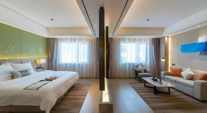 Bed in GreenTree Eastern Dali Railway Station Hotel