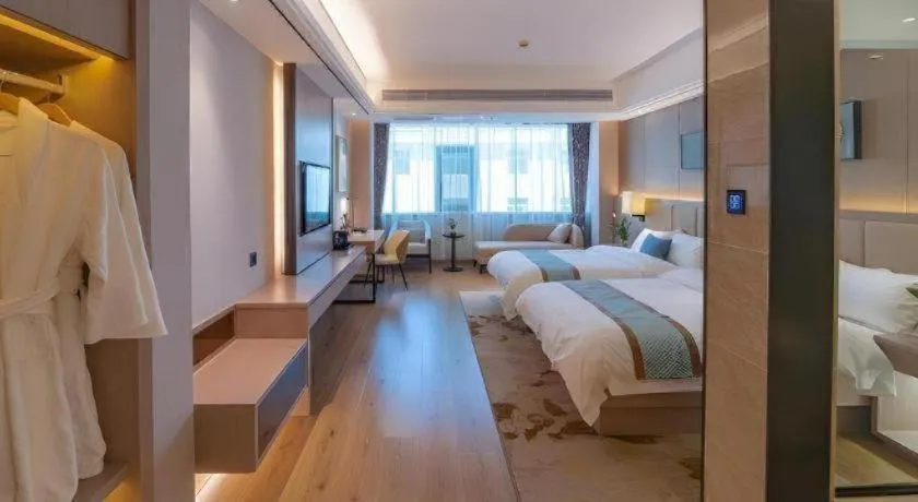 Bed in GreenTree Eastern Dali Railway Station Hotel