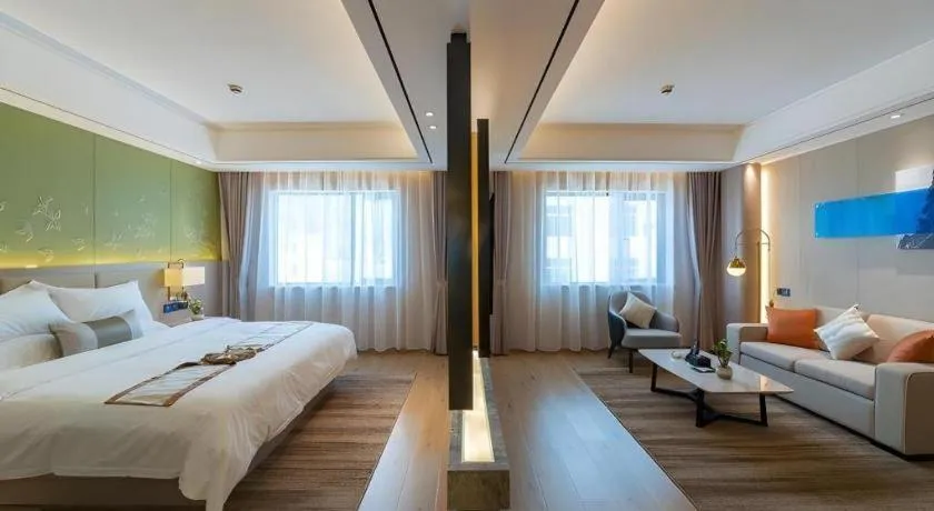 Bed in GreenTree Eastern Dali Railway Station Hotel