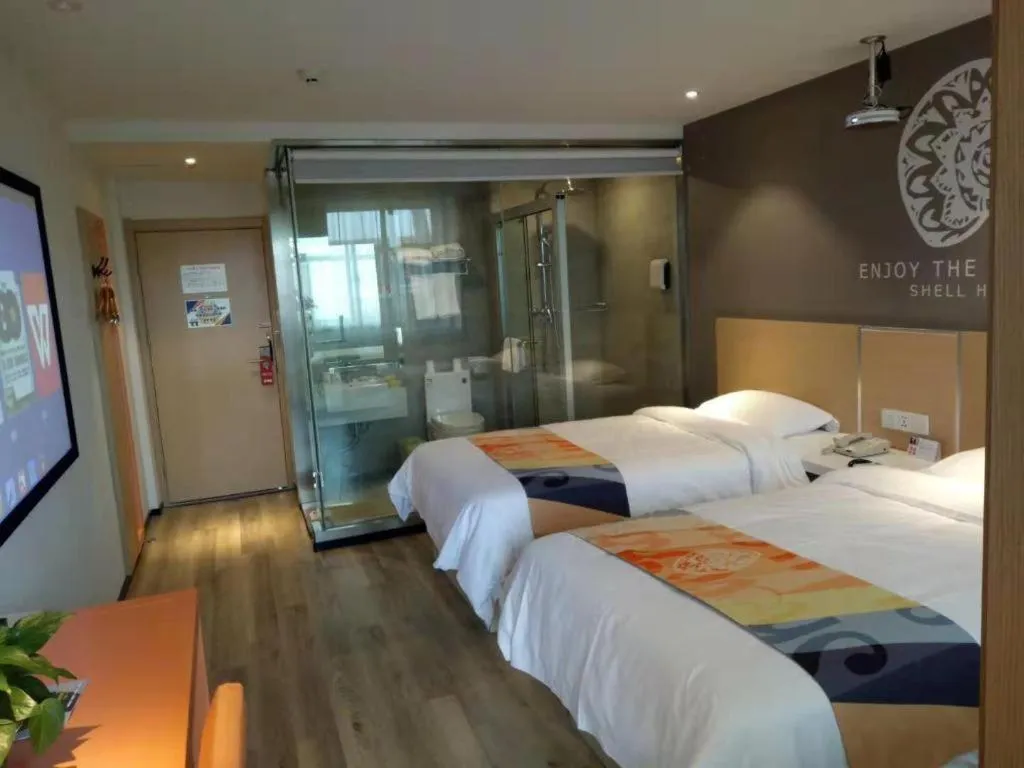 Bed in Shell Nanjing Jiangning District University City Hotel