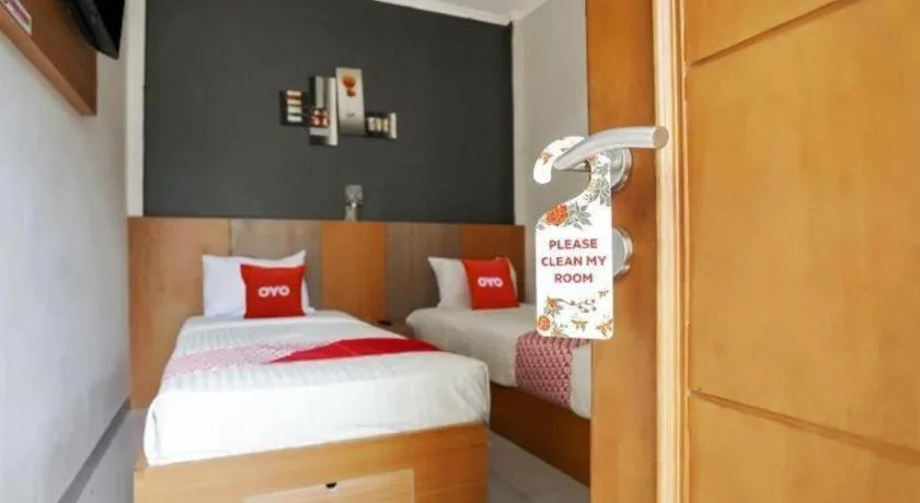 Bed in Hotel O Green Palm Kostel Syariah