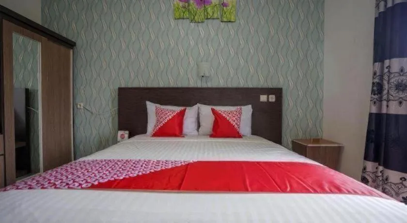 Bed in Hotel O Green Palm Kostel Syariah