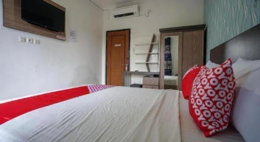 Bed in Hotel O Green Palm Kostel Syariah