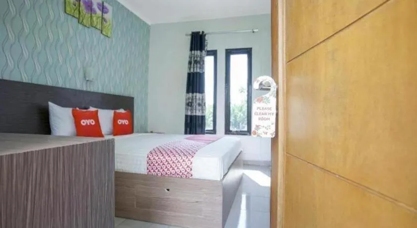 Bed in Hotel O Green Palm Kostel Syariah