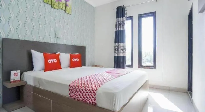 Bed in Hotel O Green Palm Kostel Syariah