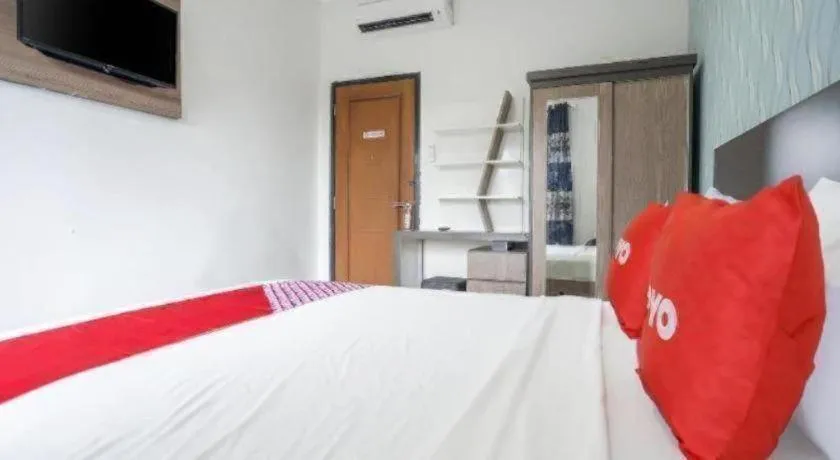 Bed in Hotel O Green Palm Kostel Syariah