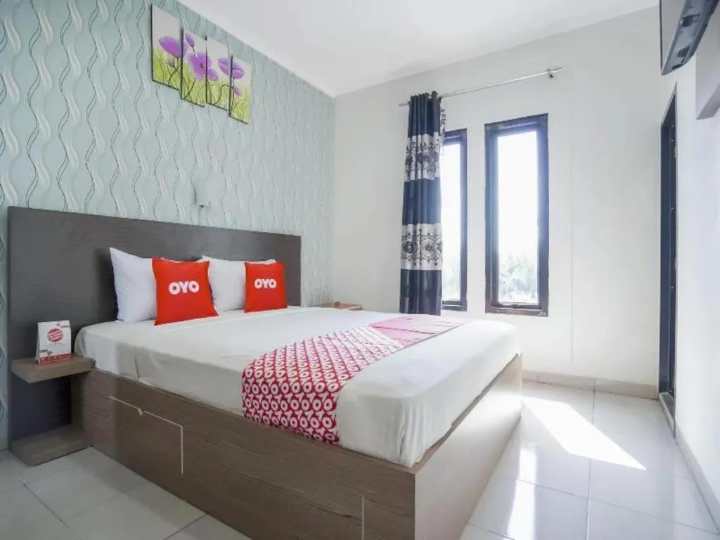 Bed in Hotel O Green Palm Kostel Syariah