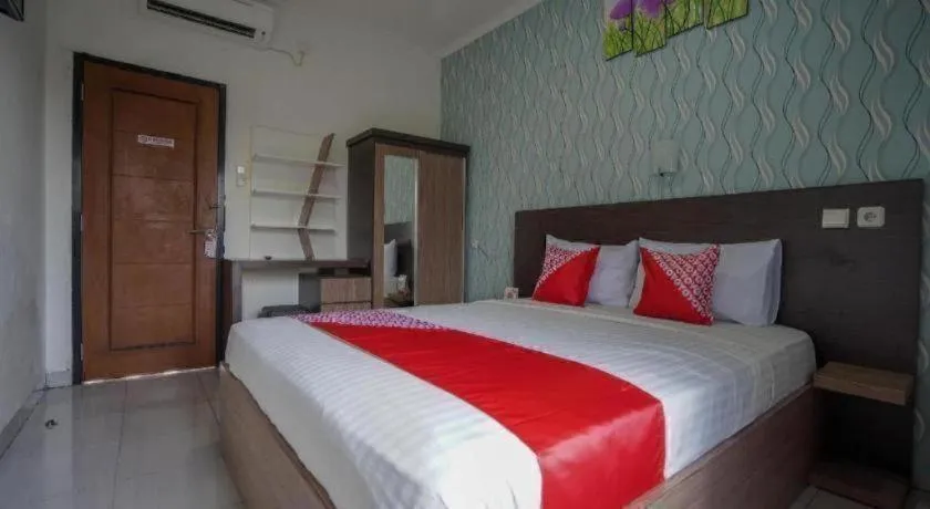 Bed in Hotel O Green Palm Kostel Syariah