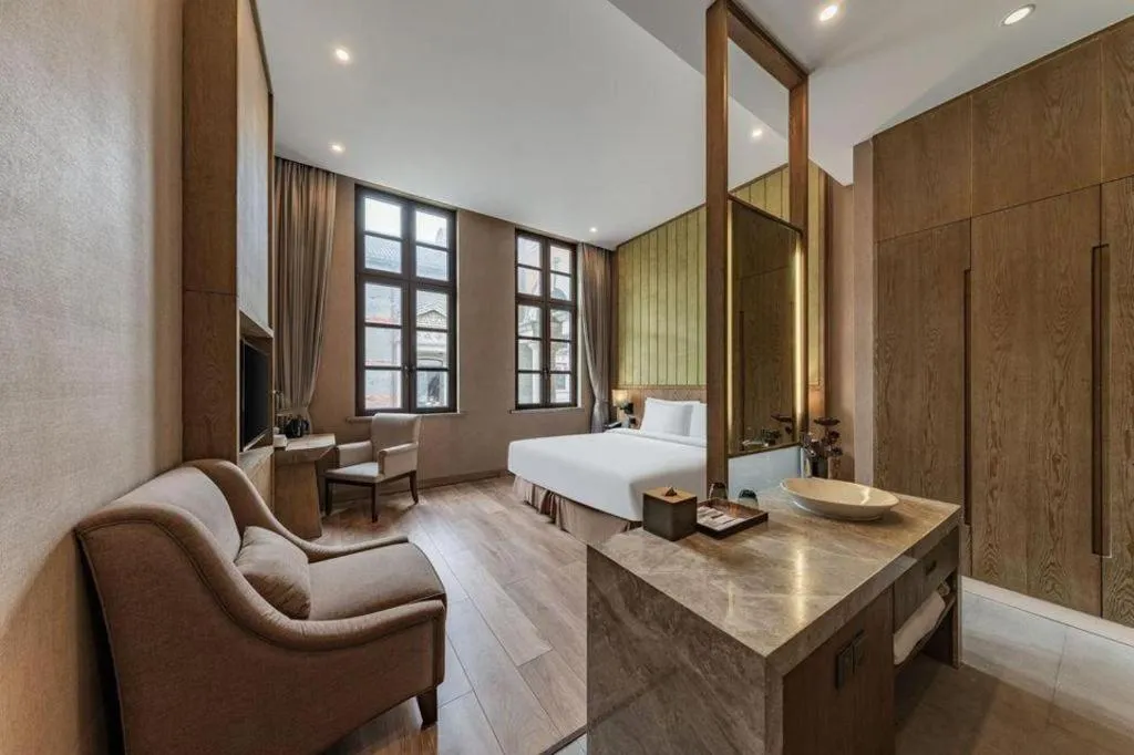 Bed in Atour Hotel Nantong Langshan Scenic Area