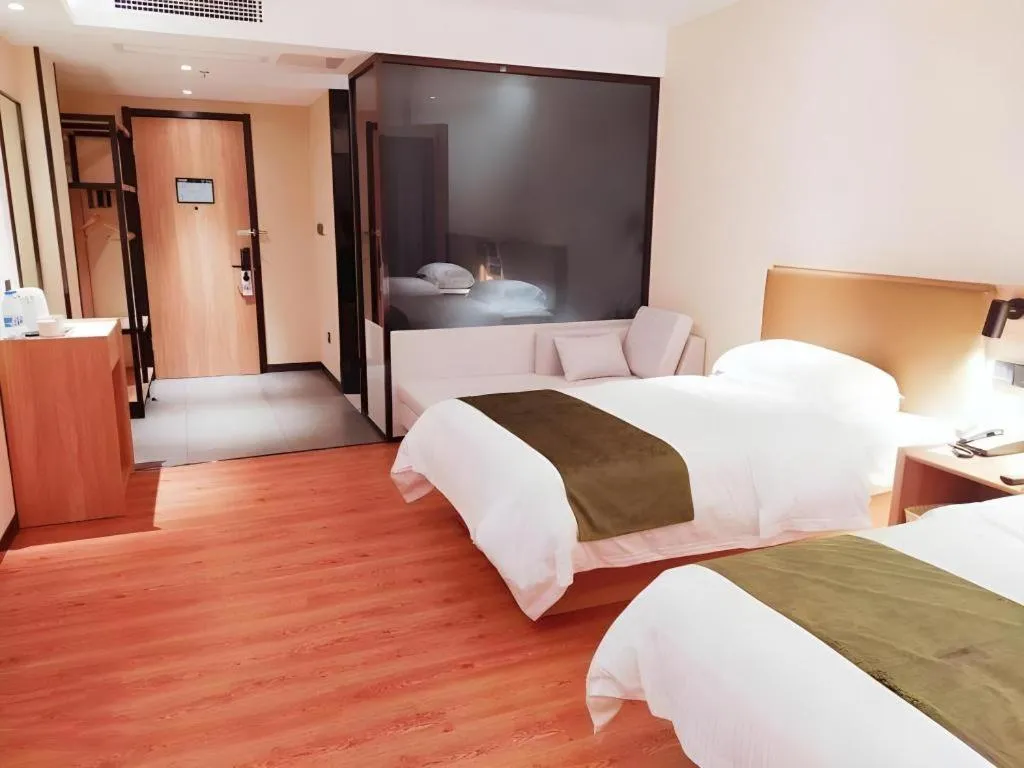 Bed in GreenTree Inn Lu'an Jin'an District Yuanda Xingfuli