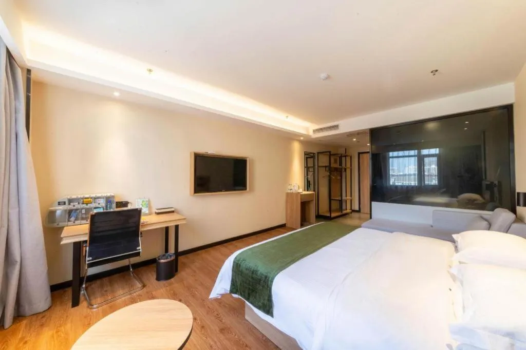 Bed in GreenTree Inn Lu'an Jin'an District Yuanda Xingfuli