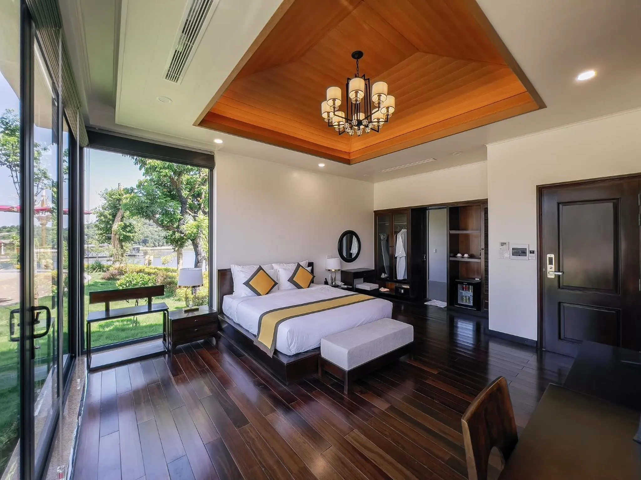 Bed in Lamori Resort & Spa