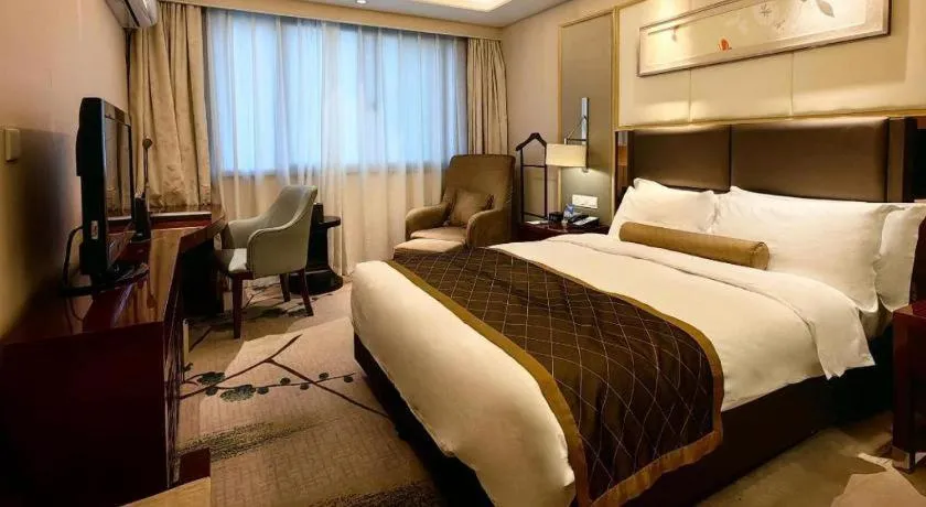 Bed in Meiyuan Hotel Hangzhou