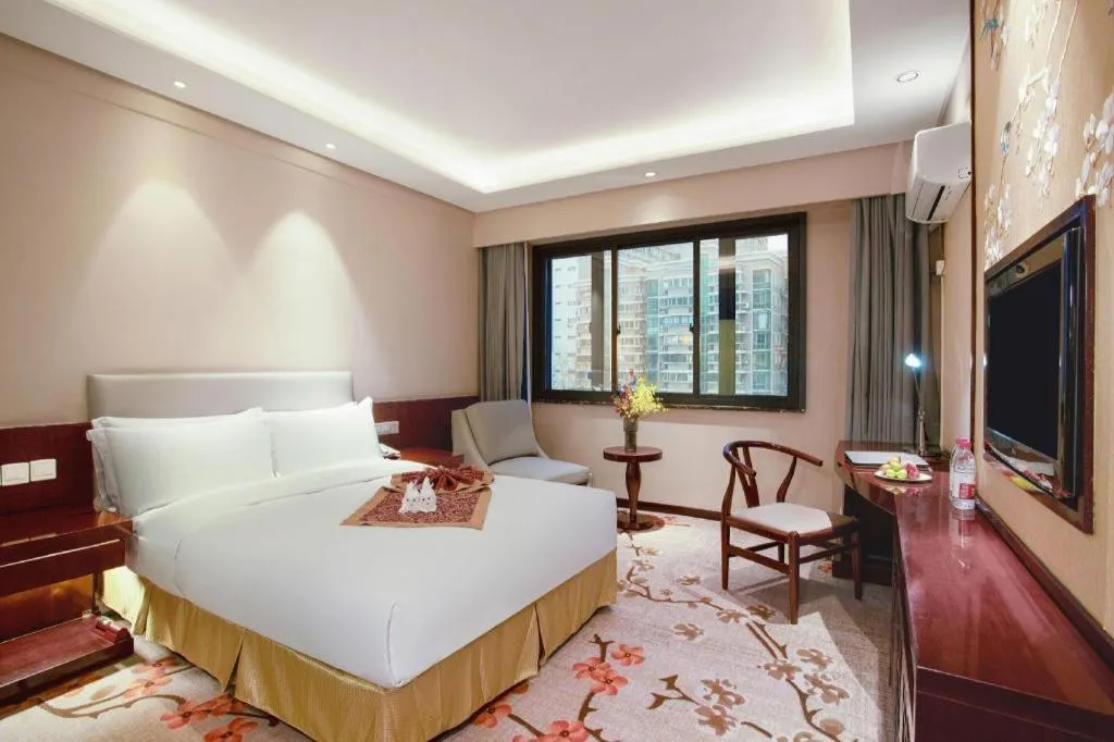 Bed in Meiyuan Hotel Hangzhou