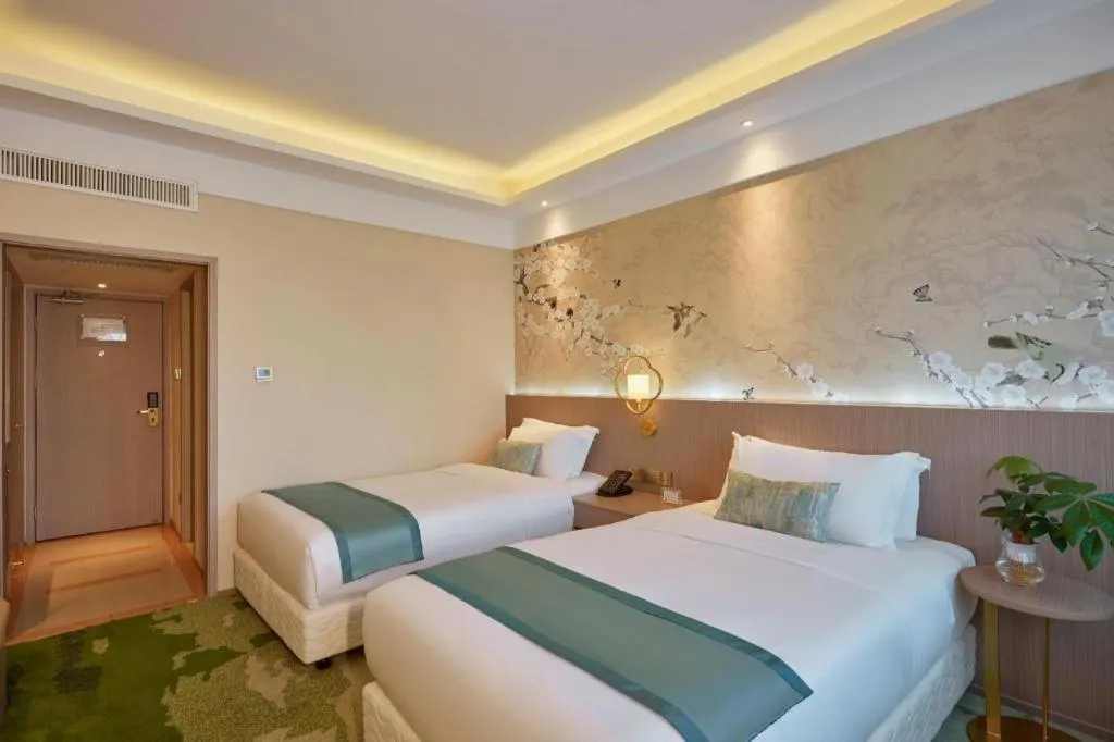 Bed in Meiyuan Hotel Hangzhou