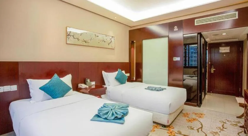 Bed in Meiyuan Hotel Hangzhou