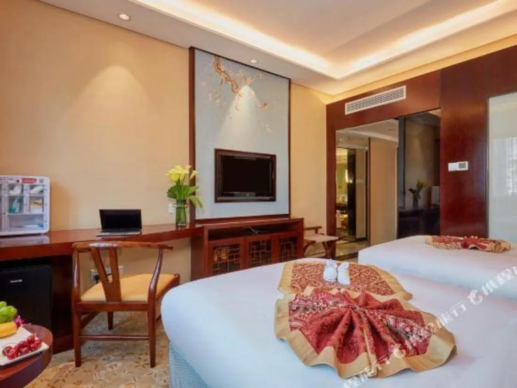 Bed in Meiyuan Hotel Hangzhou