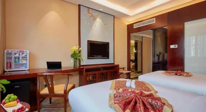 Bed in Meiyuan Hotel Hangzhou