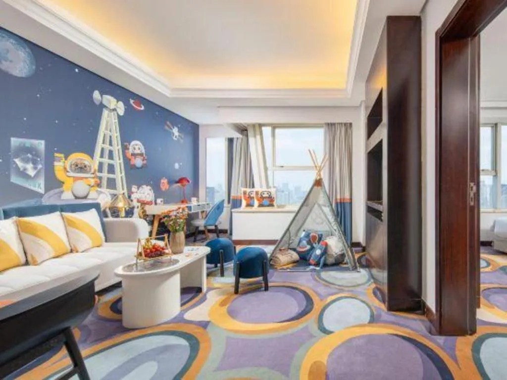 Bed in Yiwu Yimei Plaza Hotel