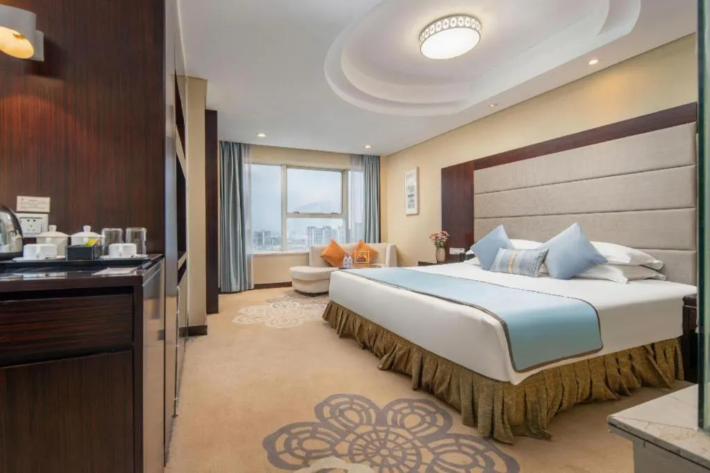 Bed in Yiwu Yimei Plaza Hotel