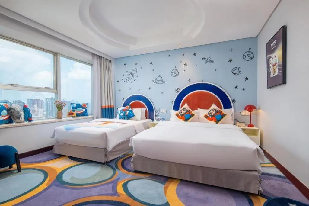 Bed in Yiwu Yimei Plaza Hotel