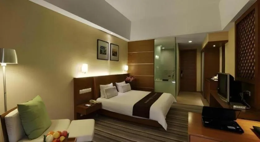 Bed in South China Laguna Hotel