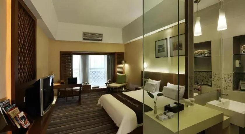 Bed in South China Laguna Hotel