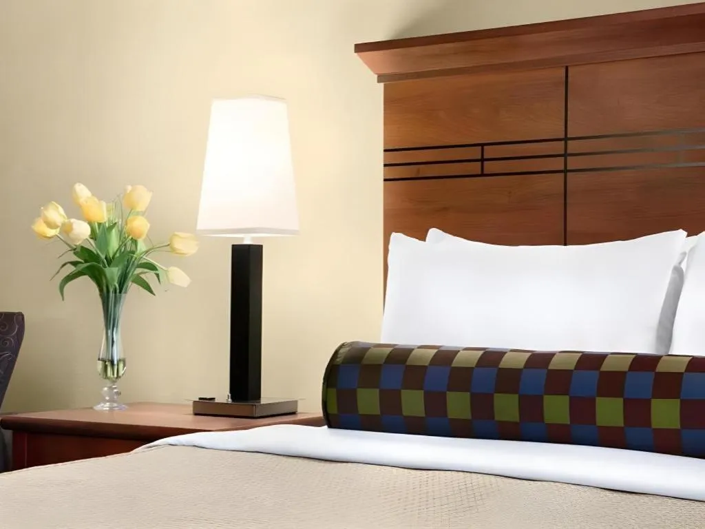 Bed in Quality Inn & Suites Detroit Lakes