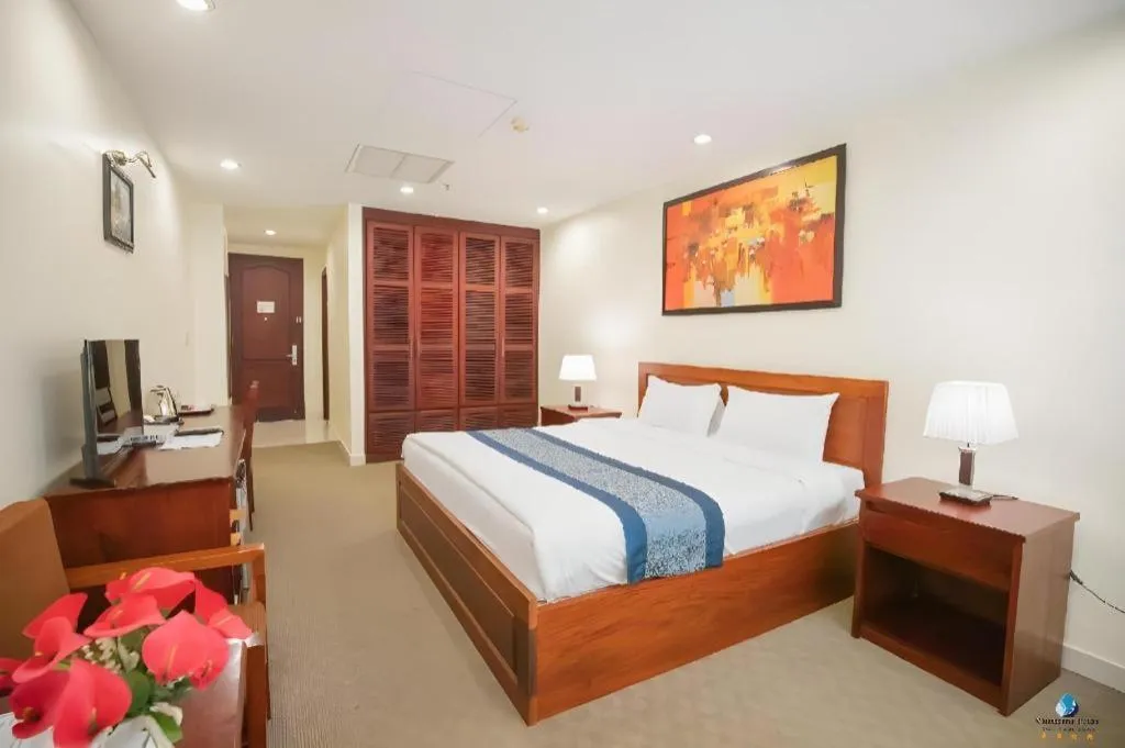 Bed in Vientiane Plaza Hotel