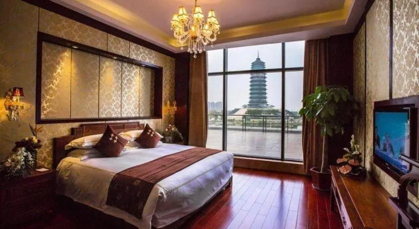 Bed in Hangzhou Blossom Water Museum Hotel