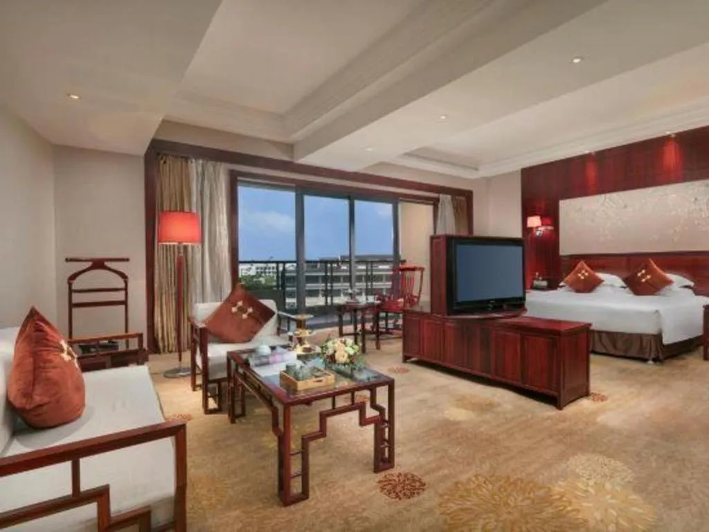 Bed in Hangzhou Blossom Water Museum Hotel