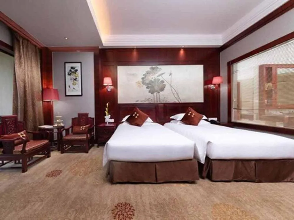 Bed in Hangzhou Blossom Water Museum Hotel