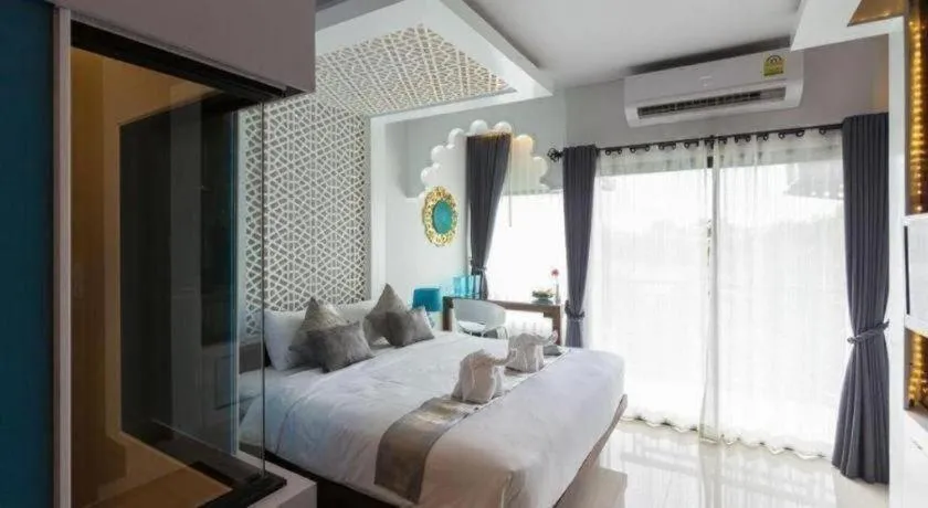 Bed in Vulcano Hotel at Nimman