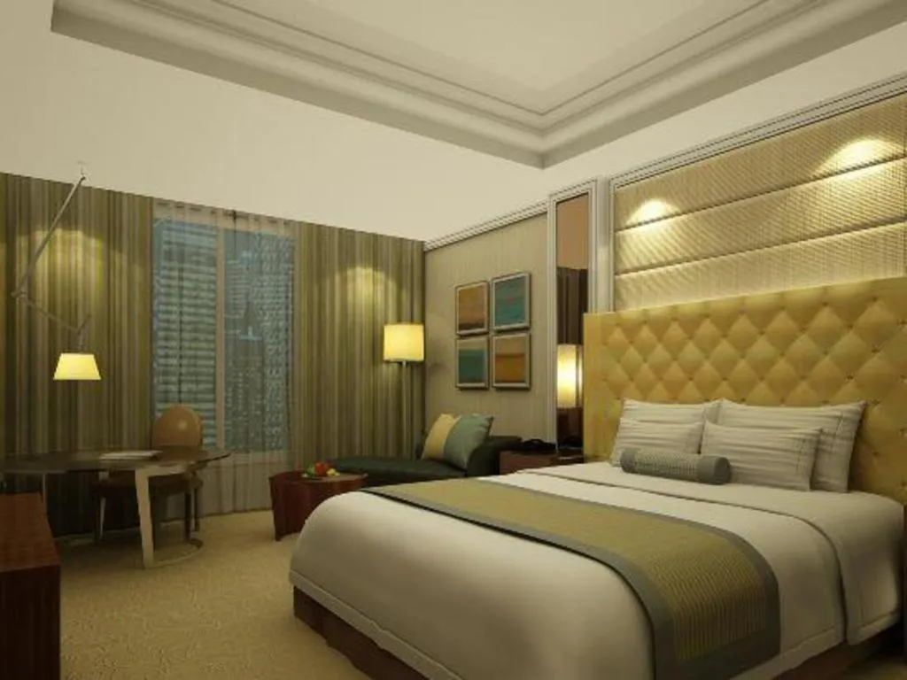 Bed in Dongfang Jianguo Hotel Wuhan