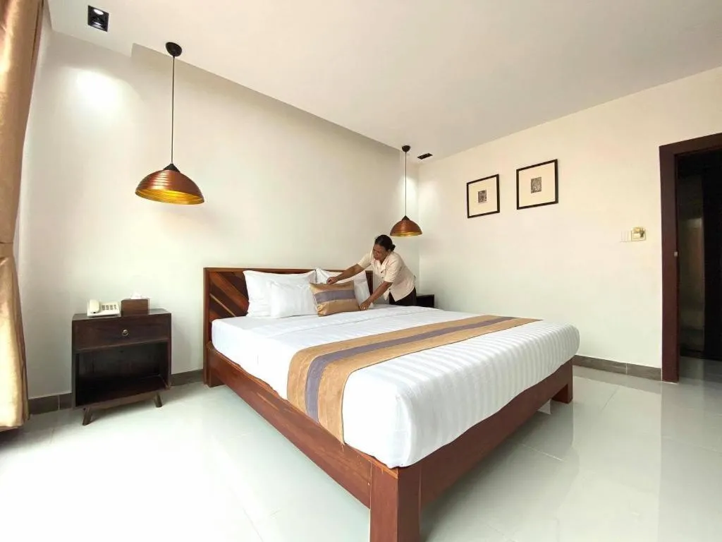 Bed in Reasmey Cheanich Hotel