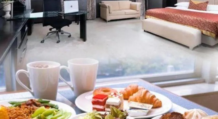 Bed in Nanning Sanzan Hotel